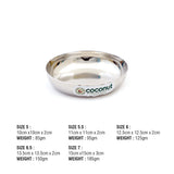 Coconut Stainless Steel - Halwa Plate | Pack Of 6 | Serving Plate for Chaat, Namkeen, Halwa, Snacks, Dessert | Heavy Gauge, Mirror Finish, Model-H9 Dezire Halwa