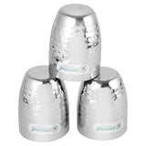 Coconut Stainless Steel Hammered Glasses - Capacity 300ml, Heavy Gauge, Durable, Food Grade, BPA Free, Model-B13 Hammered glass, Drinking Glass For Serving Water / Juice / Beverages