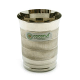 Coconut A10 Stainless Steel 3D Design Drinking Glass 300ml Each | Premium Matte Finish Designer Tumbler | Food Grade Stainless Steel | Rust Proof, BPA Free, Dishwasher Safe | Water, Juice, Milk & Beverage Glasses.