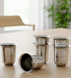 Coconut A13 Stainless Steel Water Glass 300ml | Steel Drinking Glass Set | Water Tumbler | Juice Glass | Milk Glass | Food Grade BPA Free | Matte Finish | Rust Resistant | Heavy Gauge Beverage Serving Tumbler | Available in Set of 3 & set of 6.