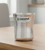 Coconut A20 Stainless Steel Shower Design Drinking Glass 300ml Each | Premium Designer Steel Tumbler with Curved Body | Food Grade Stainless Steel | Rust Proof, BPA Free, Dishwasher Safe | Water, Juice & Milk Glasses.