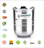 Coconut A2 Stainless Steel Drinking Glass , 250ml Each | Matte Finish Designer Tumbler Glasses | Food Grade Stainless Steel | Rust Resistant, BPA Free, Easy to Clean | Premium Water, Juice & Beverage Glasses.