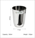 Coconut A35 Citrus Stainless Steel Drinking Glass Set of 6, 300ml Each | Premium Mirror Finish Tumbler | Food Grade Stainless Steel Water Glass | Rust Proof, BPA Free, Dishwasher Safe | Juice, Water, Milk & Beverage Glasses.