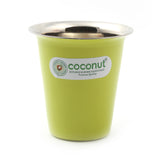 Coconut Stainless Steel Miranda Water Glass Set of 6 | Heavy Gauge Food Grade Steel Drinking Tumbler | Mirror Finish Glass for Water, Juice, Milkshake, Lemonade & Beverages | Durable BPA Free Kitchen Essential | Model - B37 Miranda.