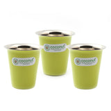 Coconut Stainless Steel Miranda Water Glass Set of 6 | Heavy Gauge Food Grade Steel Drinking Tumbler | Mirror Finish Glass for Water, Juice, Milkshake, Lemonade & Beverages | Durable BPA Free Kitchen Essential | Model - B37 Miranda.