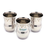 Coconut Tiara Stainless Steel Unqiue Design Water/Juice Glasses - 300ML Each