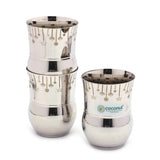 Coconut Tiara Stainless Steel Unqiue Design Water/Juice Glasses - 300ML Each