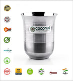 Coconut A7 Stainless Steel Water Glass 250ml | Steel Drinking Glass Set | Water Tumbler | Juice Glass | Milk Glass | Food Grade BPA Free | Matte Finish | Rust Resistant | Heavy Gauge Beverage Serving Tumbler | Available in Set of 3 & set of 6.