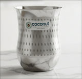 Coconut A8 Shower Stainless Steel Water Glass 300ml | Steel Drinking Glass Set | Water Tumbler | Juice Glass | Milk Glass | Food Grade BPA Free | Rust Resistant | Mirror Finish | Beverage Serving Tumbler | Available in Set of 3 & set of 6.