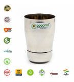 Coconut Stainless Steel Water Glass Set of 6 (270ml Each) | Heavy Gauge Drinking Glasses | Food Grade BPA Free Steel Tumbler Set | Mirror Finish Water, Juice, Lemonade & Beverage Glass | Durable & Rust Proof | Model - B30 Eros Water Glass.