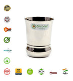Coconut Stainless Steel - Water Glass Set of 6 | Capacity 270ml each | Heavy Gauge | Durable | Food Grade | BPA Free | Glasses For Serving Water, Juice, Beverages, Lemonade | Model - B31 Century