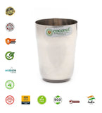 Coconut Stainless Steel  Water Glass Set of 6 | Ideal for serving Liquids Like Water, Juice, Lemonade, Beverages | Water Glasses | tumbler | Heavy Gauge | Mirror finish |  Kitchen essential | Model - B22 Metro