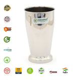 Coconut Eagle Stainless Steel Lassi Glass Set of 2 (700ml Each) | Heavy Gauge Mirror Finish Drinking Tumbler | Steel Glass for Lassi, Chaas, Milkshake, Bournvita, Water & Juice | Rust Proof | Model B36 Eagle.