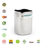 Coconut Stainless Steel - Square Glasses | Capacity 250ml | Drinking Glass For Serving Water, Juice, Beverages, Lemonade | Heavy Gauge | Durable | Food Grade | BPA Free | Model-B39 Four Square