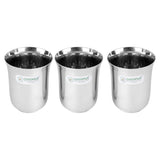 Coconut Stainless Steel Glasses - Capacity 300ml, Heavy Gauge, Durable, Food Grade, BPA Free, Drinking Glass For Serving Water / Juice / Beverages / Model-B5