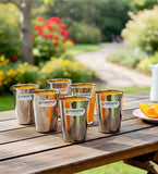 Coconut B6 Small Amitabh Stainless Steel Glass, 200 ml, Mirror Finish Drinking Tumbler, Food Grade Steel Water Glass for Juice, Milk, Tea, Coffee & Daily Use, Rust Proof.