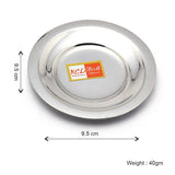 KCL Stainless Steel - Multipurpose Lid Set | Heavy Gauge Round Shape Ciba Set for Home & Office Use | Suitable for Cup & Glass | Set of 6 Stainless Steel Lid.