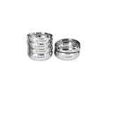 Coconut Stainless Steel Hammered Design Halwa Plate (Pack Of 6), Dia-10cm Heavy Gauge, Mirror Finish, Model-H3 Hammered Halwa, Serving Plate for Chaat, Namkeen, Halwa, Snacks, Dessert