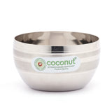 Coconut Stainless Steel Ringer Apple Bowl Set of 6 | Premium Serving Katori/Vati for Kitchen & Dining | Mirror Finish | Rust Proof | Dishwasher Safe | Available in 150ml, 200ml, 300ml & 350ml.