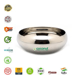 Coconut C17 Rasberry Bowl Set of 6 Stainless Steel Bowls | Available in 100ml, 150ml, 200ml & 300ml Sizes | Mirror Finish Serving Bowls for Snacks, Desserts, Curry, Curd & Daily Use | Rust Proof.