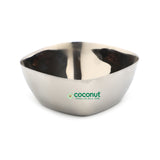 Coconut C18 Charminar Vati Stainless Steel Bowl | Premium Square Serving Bowl for Snacks, Desserts, Curry & Dry Fruits | Mirror Finish | Rust Proof | Dishwasher Safe | Food Grade Steel.