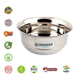 Coconut C29 Peacock Stainless Steel Bowl | Mirror Finish Serving Bowl | Available in 550ml, 800ml & 1000ml | Food Grade, Rust-Proof, Durable & Dishwasher Safe | Multipurpose Kitchen Bowl (Pack of 1).