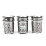 Coconut C2 Gemini Stainless Steel Glass Set of 6 | 250ml Premium Water Tumblers | Polka Dot Laser Engraved Design with Elegant Matte Finish | Ideal for Home, Office & Gifting.