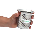 Coconut C2 Gemini Stainless Steel Glass Set of 6 | 250ml Premium Water Tumblers | Polka Dot Laser Engraved Design with Elegant Matte Finish | Ideal for Home, Office & Gifting.