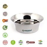 Coconut Stainless Steel Chocolate Bowl | Heavy Gauge Mirror Polish Serving Bowl | Available in 500ml, 750ml, 900ml & 1150ml Capacities | Food Grade, BPA Free & Rust Proof | Ideal for Soup, Salad, Dal, Vegetables & Desserts | Model C30 | Pack of 1.