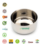 Coconut C35 Sada Vati Set of 6 Stainless Steel Bowls | Available in 100ml, 130ml & 200ml Sizes | Mirror Finish Katori Set for Snacks, Desserts, Curd, Curry & Daily Use | Rust Proof Steel Bowls.