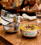 Coconut C51 Hammered Deep Bowl Set of 6 Stainless Steel Bowls | Available in 150ml, 200ml & 250ml Sizes | Hammer Finish Serving Bowls for Snacks, Desserts, Curry, Soup & Daily Use | Rust Proof.