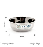 Coconut C9 Mukta Vati Set of 6 | Stainless Steel Serving Bowls (100ml, 150ml, 200ml, 250ml, 300ml) | Mirror Finish, Rust-Proof, Food Grade Katori Set for Kitchen & Dining.