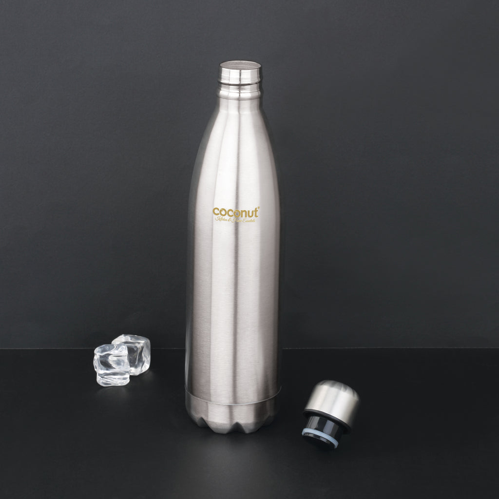 Coconut WB31 HC Cola Stainless Steel Vacuum Insulated Water Bottle – 500ml / 750ml / 1000ml | 24 Hours Hot & Cold Bottle | Leak-Proof BPA-Free Flask for Office, Gym, School & Travel.