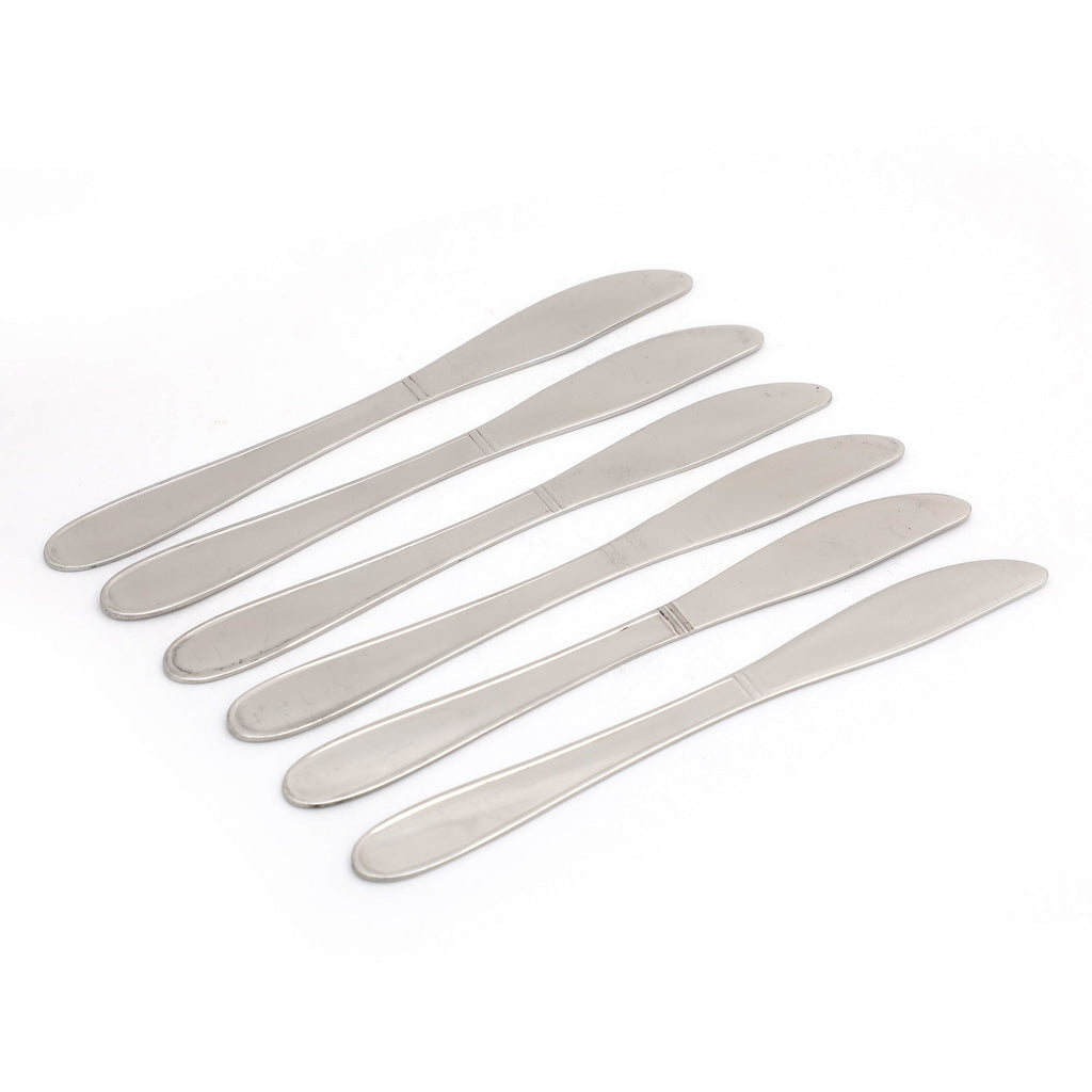 Coconut Stainless Steel Knife - Pack of 6, Butter Knife, Jam Spreader, Dinner Knife, Bread Butter Cheese Jam Slicer, Multi-Purpose Knife, Model- R3 Sigma Knife