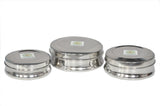 Coconut Stainless Steel Chocolate Dabba - Set of 3, Mirror Finish, Strong, Sturdy, Dibba / Container / Canister / Storage Dabba for Storage Kitchen Organizer, Model - Cadbury
