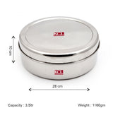 KCL Stainless Steel Chapati Box / Roti Container with Lid | Multipurpose Food Storage Box | Heavy Gauge | Mirror Finish | Keeps Food Fresh.