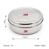 KCL Stainless Steel Chapati Box / Roti Container with Lid | Multipurpose Food Storage Box | Heavy Gauge | Mirror Finish | Keeps Food Fresh.