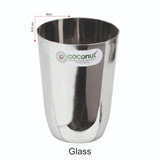 Coconut Stainless Steel Citrus Dinner set - 4 pcs Set, Solid, Heavy Gauge / Plate, Bowl, Glass, Spoon Set / Serves One Person / Lunch Set / Dinner Set, Model - Citrus Lunch Set