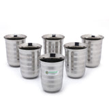 Coconut A1 Stainless Steel Water Glass 250ml | Steel Drinking Glass | Water Tumbler | Juice Glass | Milk Glass | Heavy Gauge Food Grade BPA Free | Mirror Finish | Rust Resistant Beverage Serving Glass.
