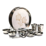 Coconut Stainless Steel Family Lunch Set/ Dinner Set - 12pc Set