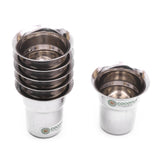 Coconut Stainless Steel - Tea, Coffee Glass | Set of 6 | Ideal for Tea, Coffee, Water, Beverages | Food Grade | Heavy | Durable | Must have in every kitchen | Model - D17 Pace