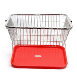 Coconut Stainless Steel - Dish Drainer | After wash Utensil Basket | Tokri | Dish Drying Rack | Must have in Kitchen | Steel Dish Drainer with Drain Tray & Detachable Cutlery Stand | Model - Y17 Smart Drainer Square