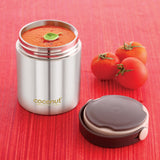 Coconut WB33 Stainless Steel Insulated Soup Jar (500ml) – Hot & Cold Vacuum Food Flask with Foldable Handle | Leak-Proof Lunch Container for Office, School & Travel | BPA-Free Food Grade Steel.