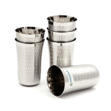 Coconut A4 Shower Stainless Steel Water Glass 300ml | Steel Drinking Glass Set | Water Tumbler Set | Juice Glass | Milk Glass | Heavy Gauge Food Grade BPA Free Stainless-Steel Glasses | Mirror Finish | Rust Resistant Beverage Serving Tumbler.