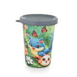 Coconut JK Stainless Steel Juice Glass with Lid | Kids Printed Drinking Glass | Food Grade Steel Inner | BPA Free Lid | Leak Resistant, Lightweight Tumbler for School, Home & Travel.