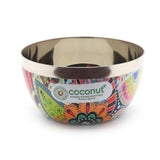 Coconut Stainless Steel - Exotica Vati | Set of 6 | Bowl for serving  Fruits, Snacks, Soups, Tea, Coffee, Milk, Food | Bowl | Vati | Katori | Multi Colour | Model - C65 Exotica Vati