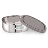Coconut Stainless Steel Leak-Proof Lunch Box Set of 4 (Multi Sizes) | Airtight Food Storage Containers with BPA-Free Silicone Lid | Food Grade Steel Tiffin for Office, School & Travel | 350ml, 450ml, 550ml, 650ml.