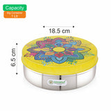 Coconut S112 JK Stainless Steel Chapati Box with Designer Lid | Food Grade Roti Container | Insulated Bread Storage for Chapati, Roti & Paratha | Durable, Rust-Proof & Easy to Clean.