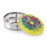 Coconut S112 JK Stainless Steel Chapati Box with Designer Lid | Food Grade Roti Container | Insulated Bread Storage for Chapati, Roti & Paratha | Durable, Rust-Proof & Easy to Clean.
