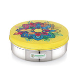 Coconut S112 JK Stainless Steel Chapati Box with Designer Lid | Food Grade Roti Container | Insulated Bread Storage for Chapati, Roti & Paratha | Durable, Rust-Proof & Easy to Clean.